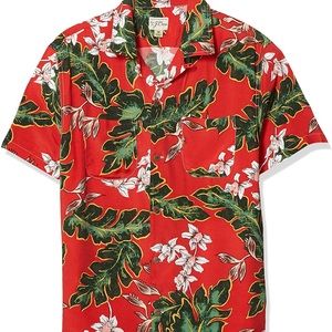 J Crew Men's Short Sleeve Floral Print Rayon Shirt